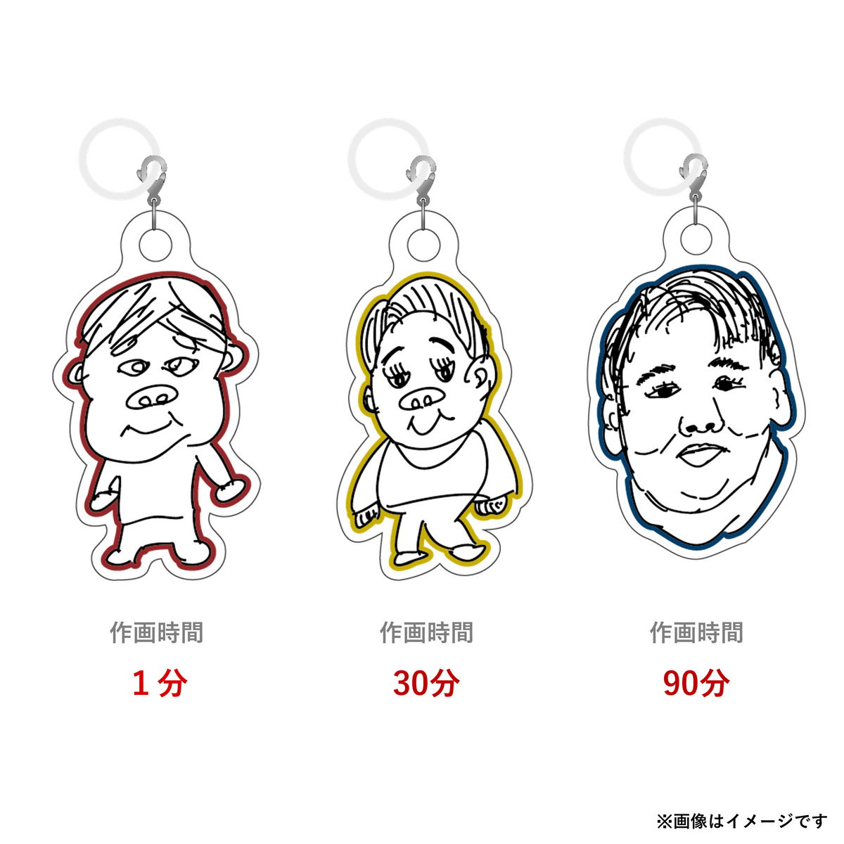 【11/11までにお届け予定】ニシダ自画像チャーム 1分・10分・90分（全3種・ランダム）／MBSラジオ『ラランドニシダの実家には帰らない』