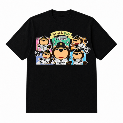 らいよんチャン×阪神タイガース　Tシャツ（ブラック）