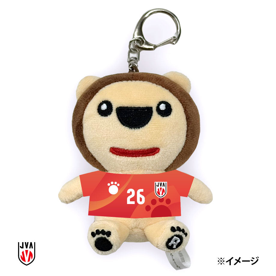 【7月末発送予定】バレーボール女子日本代表ユニフォーム らじおんチャン ぬいぐるみキーホルダー