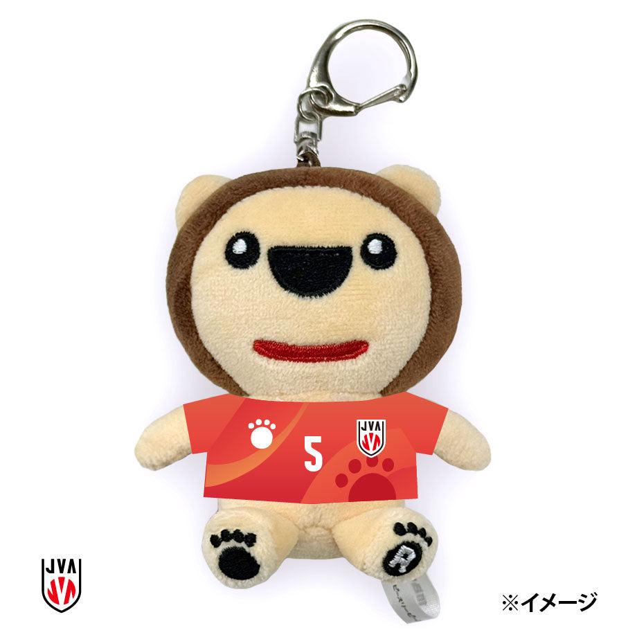 【7月末発送予定】バレーボール女子日本代表ユニフォーム らじおんチャン ぬいぐるみキーホルダー