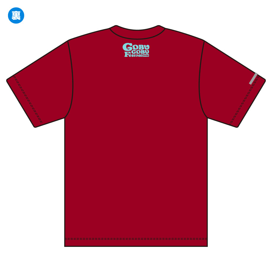 稲妻ロゴ 赤 Tシャツ M フェス終了後発送】浜田大先生描き下ろしTシャツ（オープンカー
