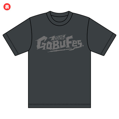 ごぶごぶフェスオフィシャルＴシャツ　ヴィンテージ（ブラック）