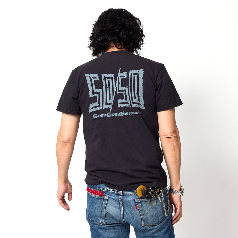 ごぶごぶフェスオフィシャルＴシャツ　ヴィンテージ（ブラック）