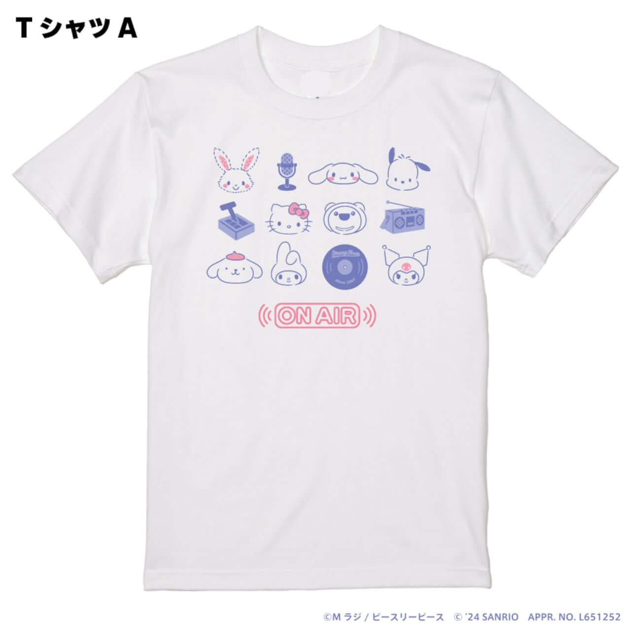 ヤングタウン×サンリオキャラクターズ TシャツA（ホワイト）