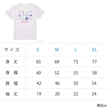 ヤングタウン×サンリオキャラクターズ TシャツA（ホワイト）