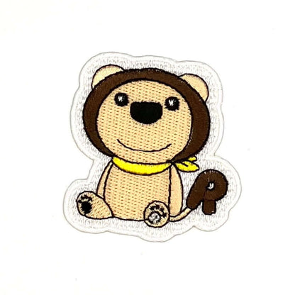 ヤングタウン刺繍ワッペン(らじおんチャン)※アイロンワッペン・ステッカー両用タイプ（イエロー）