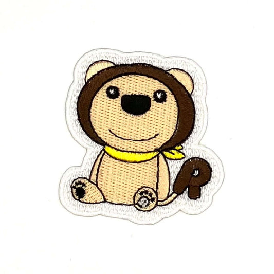 ヤングタウン刺繍ワッペン(らじおんチャン)※アイロンワッペン・ステッカー両用タイプ（イエロー）