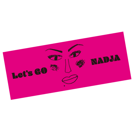 ナジャ・グランディーバのレツゴーフライデー自筆似顔絵マフラータオル